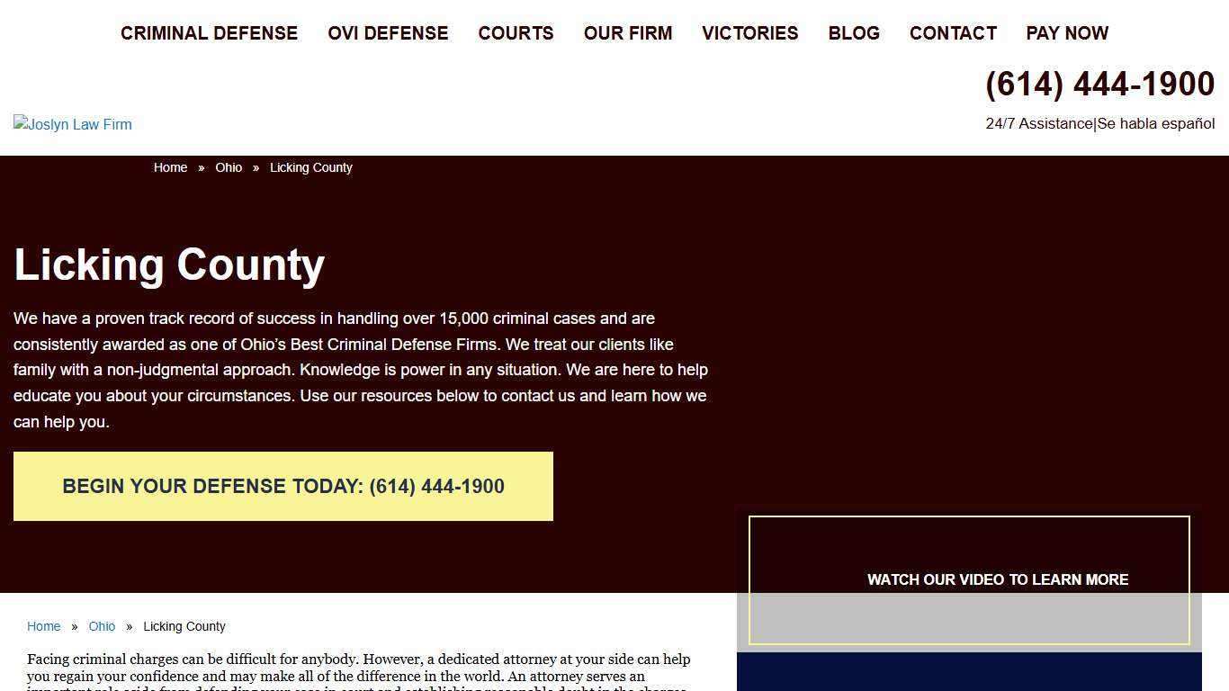 Licking County Criminal Defense Attorney | Newark, Pataskala OVI Lawyer